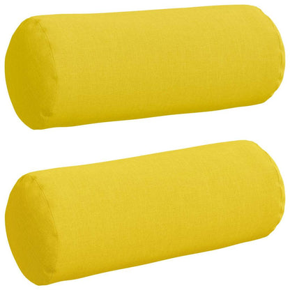 Cuscini a rullo 2 pcs Giallo Chiaro Ã˜ 15 x 40 cm Tessuto