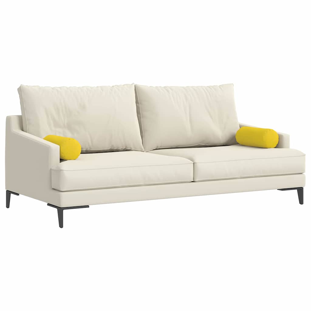 Cuscini a rullo 2 pcs Giallo Chiaro Ã˜ 15 x 40 cm Tessuto
