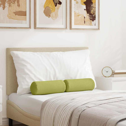 Cuscini a rullo 2 pcs Verde chiaro Ã˜ 15 x 40 cm Tessuto
