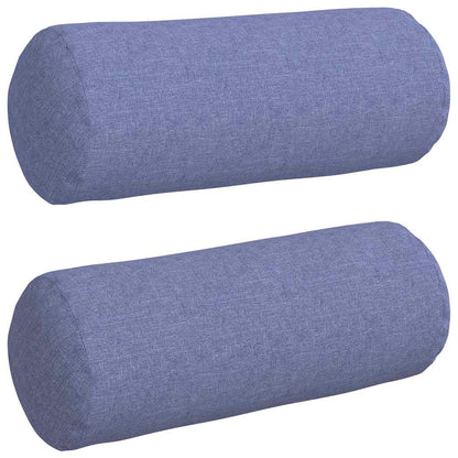 Cuscini a rullo 2 pcs Blu jeans Ã˜ 15 x 40 cm Tessuto