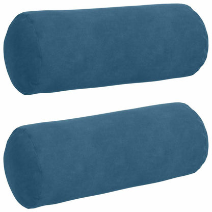 Cuscini a rullo 2 pcs Blu Ã˜ 15 x 40 cm Tessuto in Cords