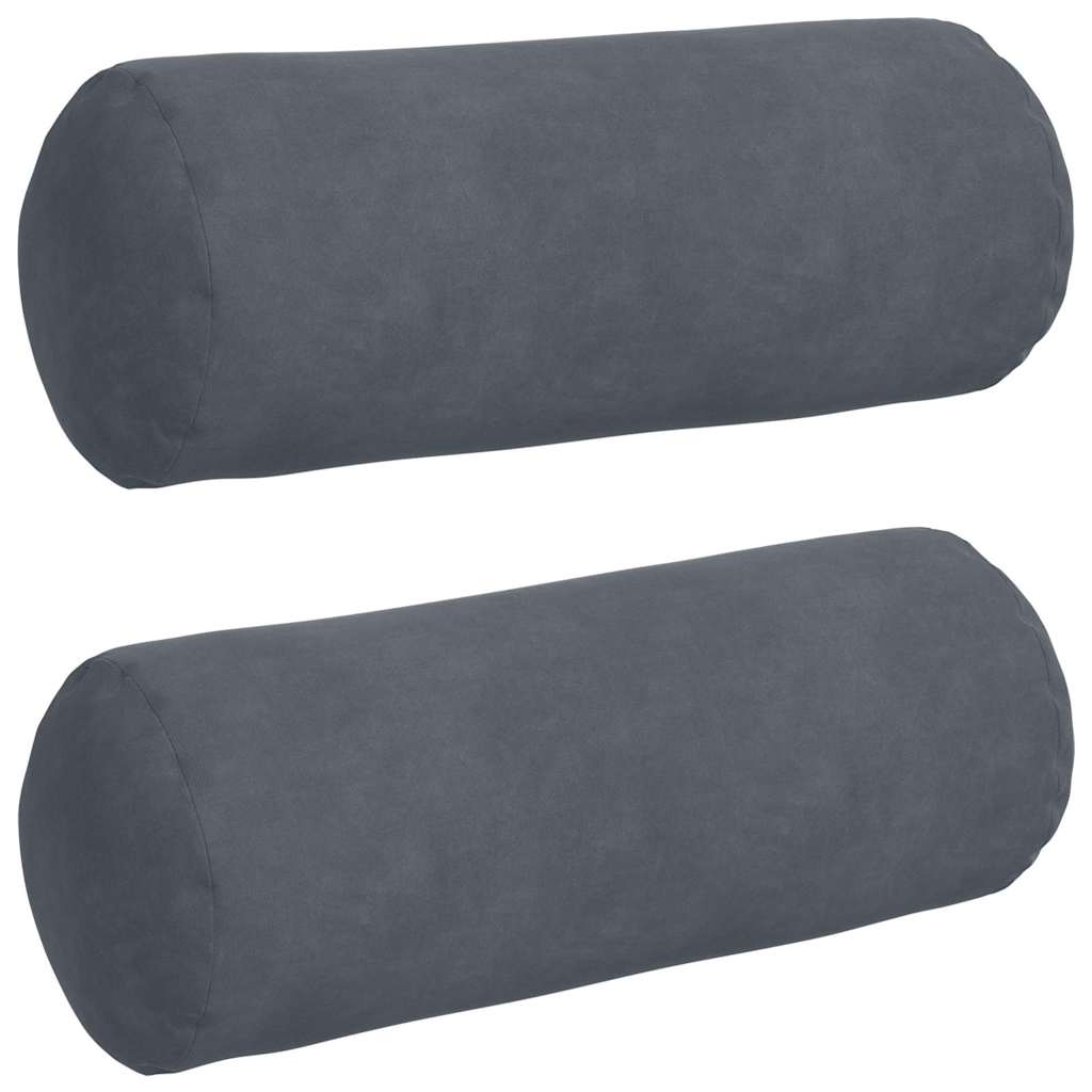Cuscini a rullo 2 pcs Grigio scuro Ã˜ 15 x 40 cm