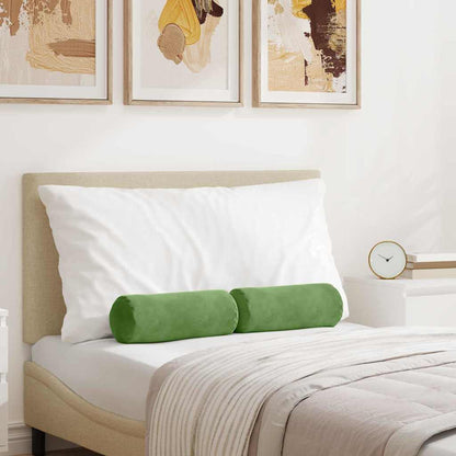 Cuscini a rullo 2 pcs Verde chiaro Ã˜ 15 x 40 cm