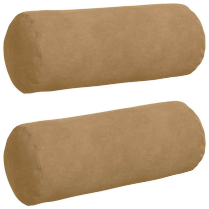 Cuscini a rullo 2 pcs Marrone Ã˜ 15 x 40 cm Tessuto in Cords
