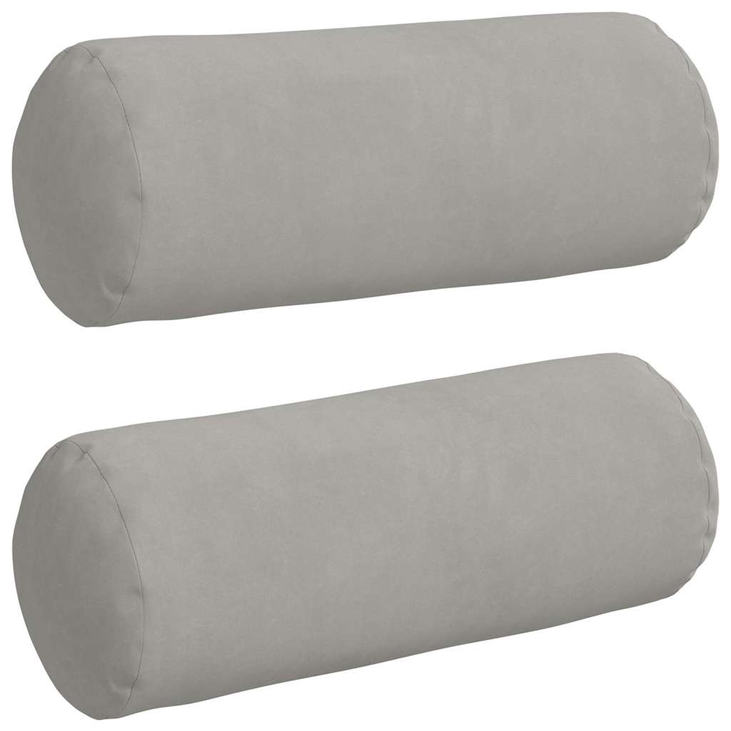 Cuscini a rullo 2 pcs Grigio chiaro Ã˜ 15 x 40 cm