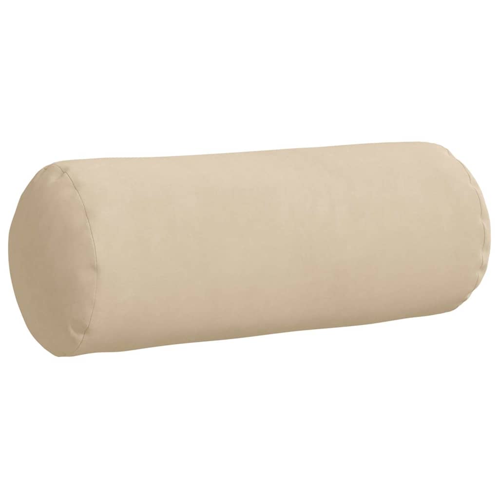 Cuscini a rullo 2 pcs Crema Ã˜ 15 x 40 cm Tessuto in Microfibra
