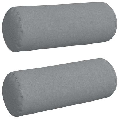 Cuscini a rullo 2 pcs Grigio chiaro Ã˜ 25 x 70 cm Tessuto