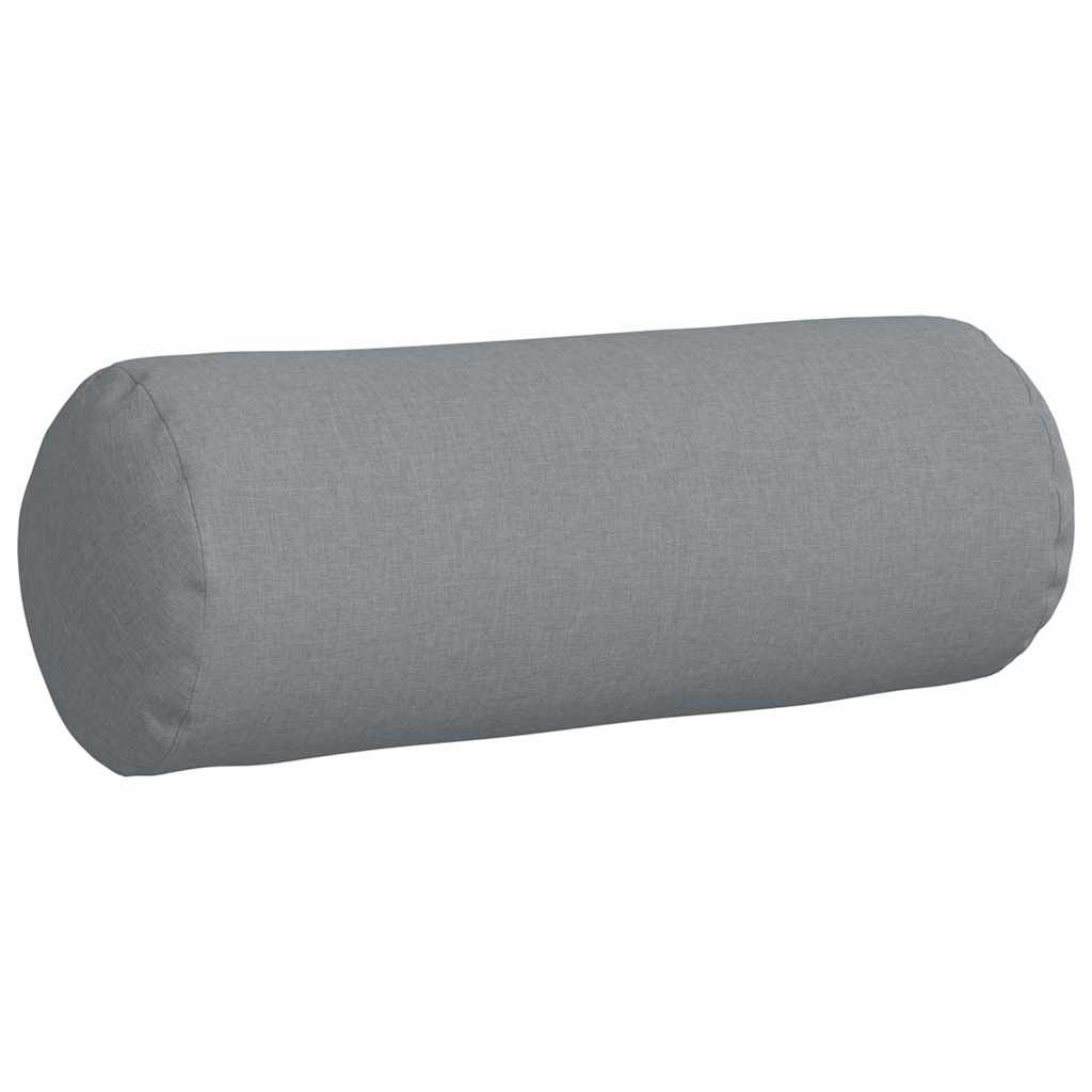 Cuscini a rullo 2 pcs Grigio chiaro Ã˜ 25 x 70 cm Tessuto