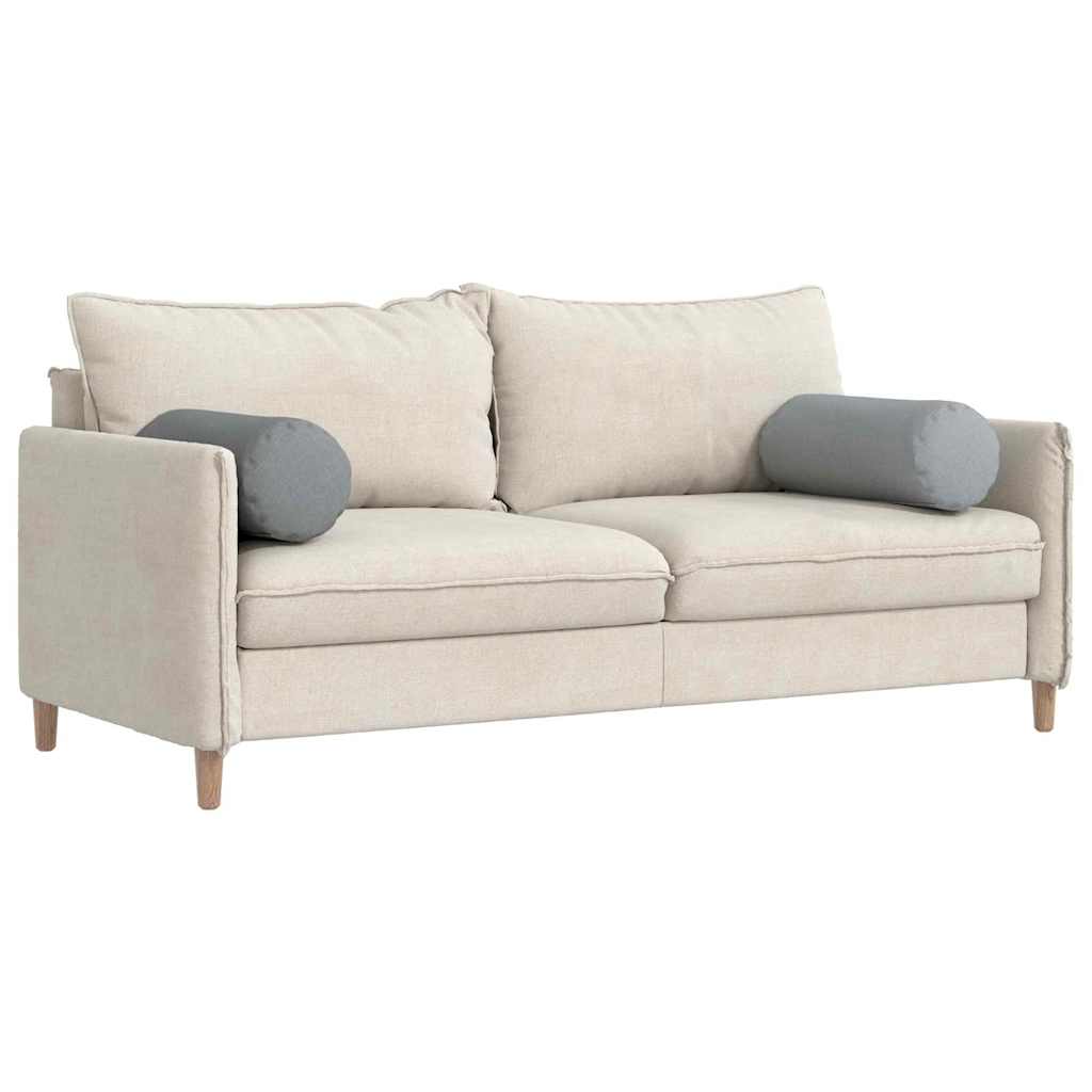 Cuscini a rullo 2 pcs Grigio chiaro Ã˜ 25 x 70 cm Tessuto