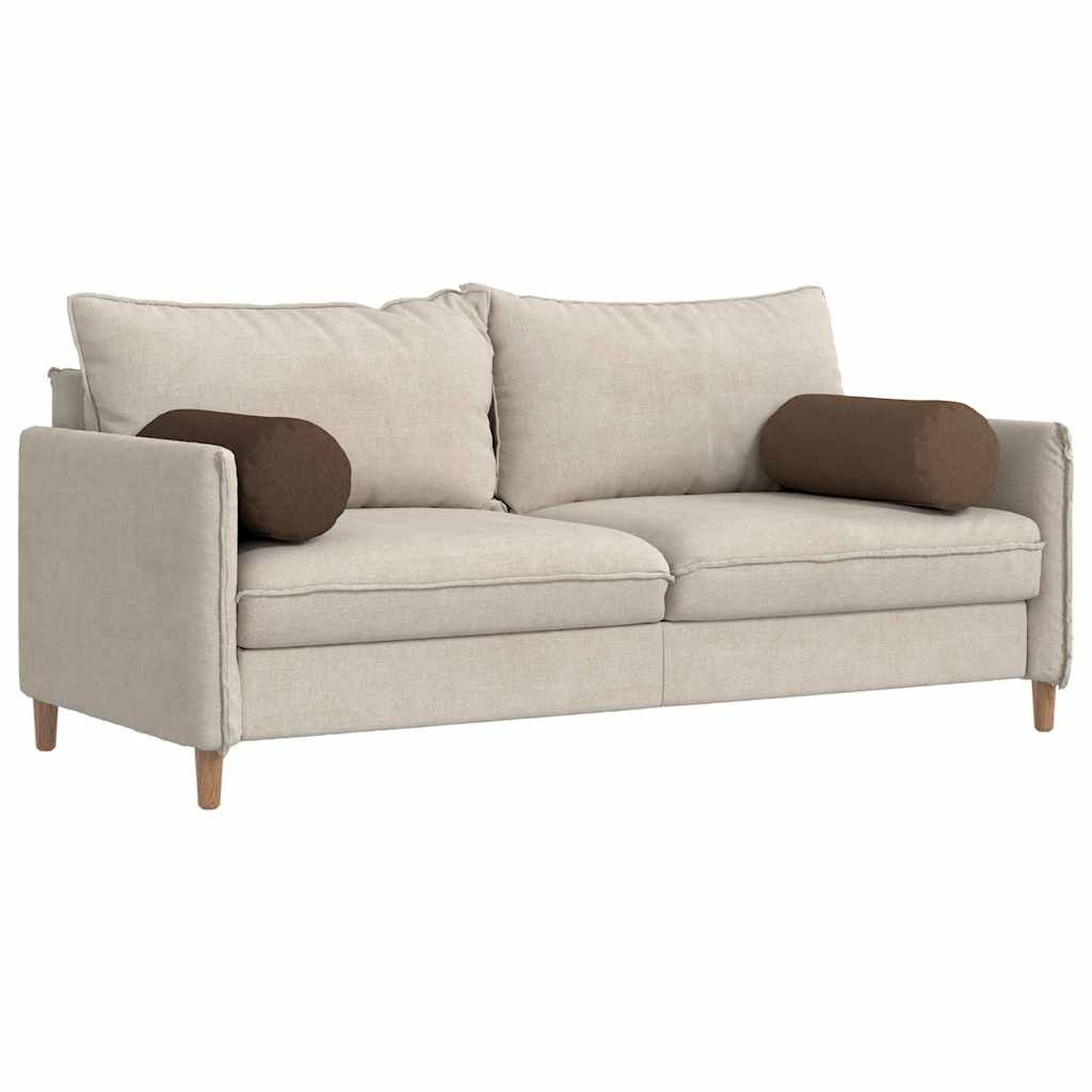 Cuscini a rullo 2 pcs Marrone Ã˜ 25 x 70 cm Tessuto