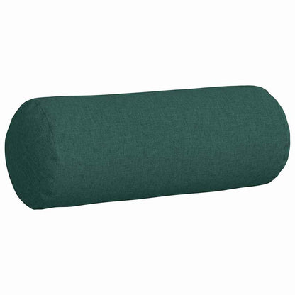 Cuscini a rullo 2 pcs Verde Scuro Ã˜ 25 x 70 cm Tessuto