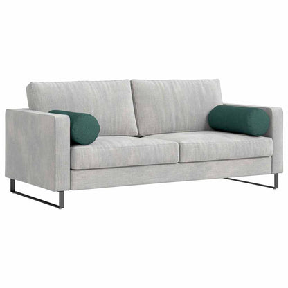 Cuscini a rullo 2 pcs Verde Scuro Ã˜ 25 x 70 cm Tessuto