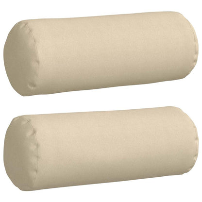 Cuscini a rullo 2 pcs Crema Ã˜ 25 x 70 cm Tessuto