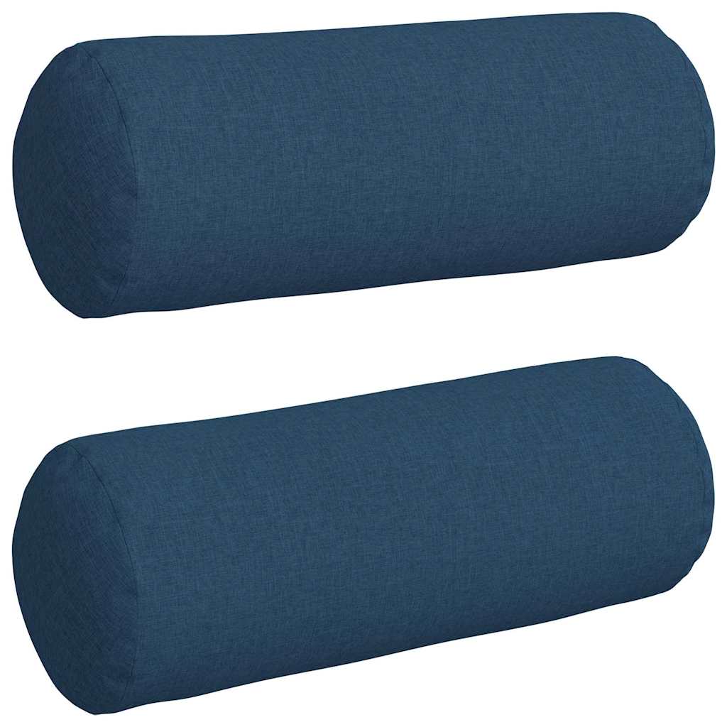 Cuscini a rullo 2 pcs Blu Ã˜ 25 x 70 cm Tessuto