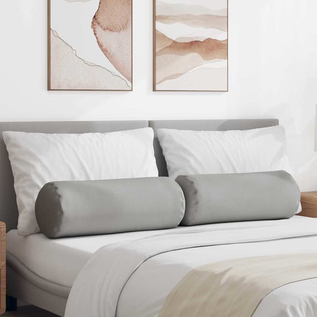 Cuscini a rullo 2 pcs Grigio Nuvola Ã˜ 25 x 70 cm Tessuto