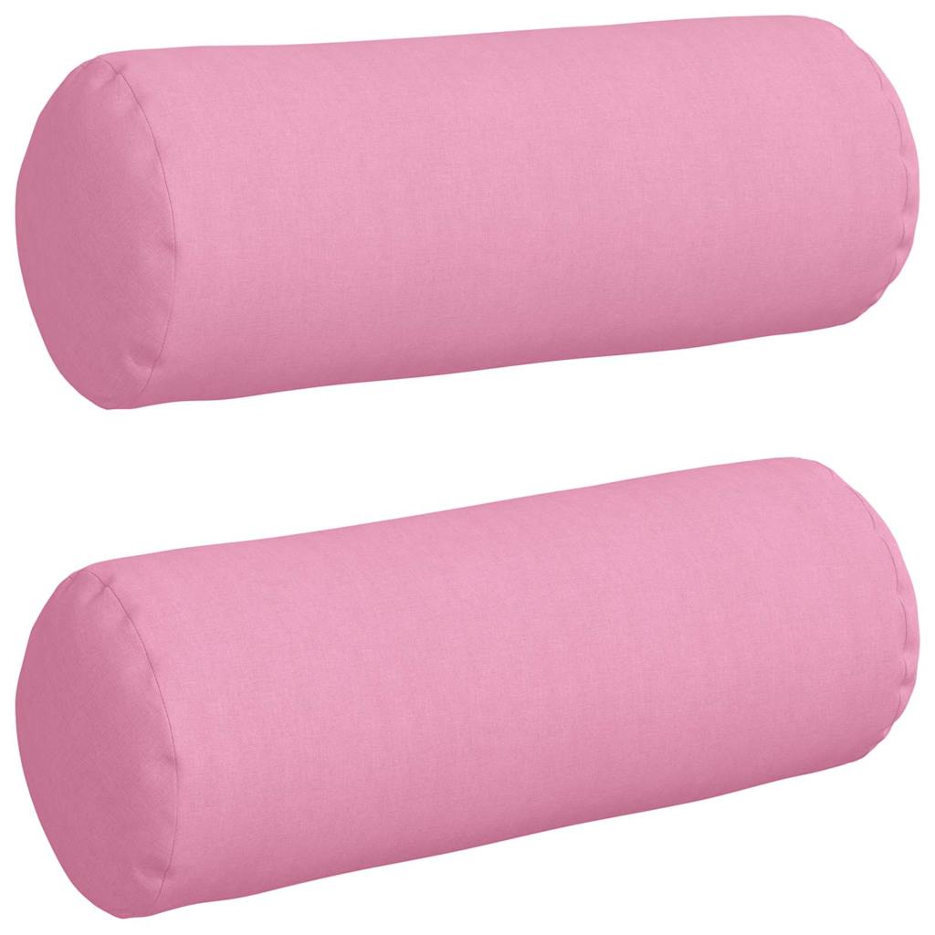 Cuscini a rullo 2 pcs Rosa Ã˜ 25 x 70 cm Tessuto