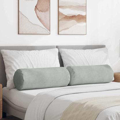 Cuscini a rullo 2 pcs Grigio chiaro Ã˜ 25 x 70 cm