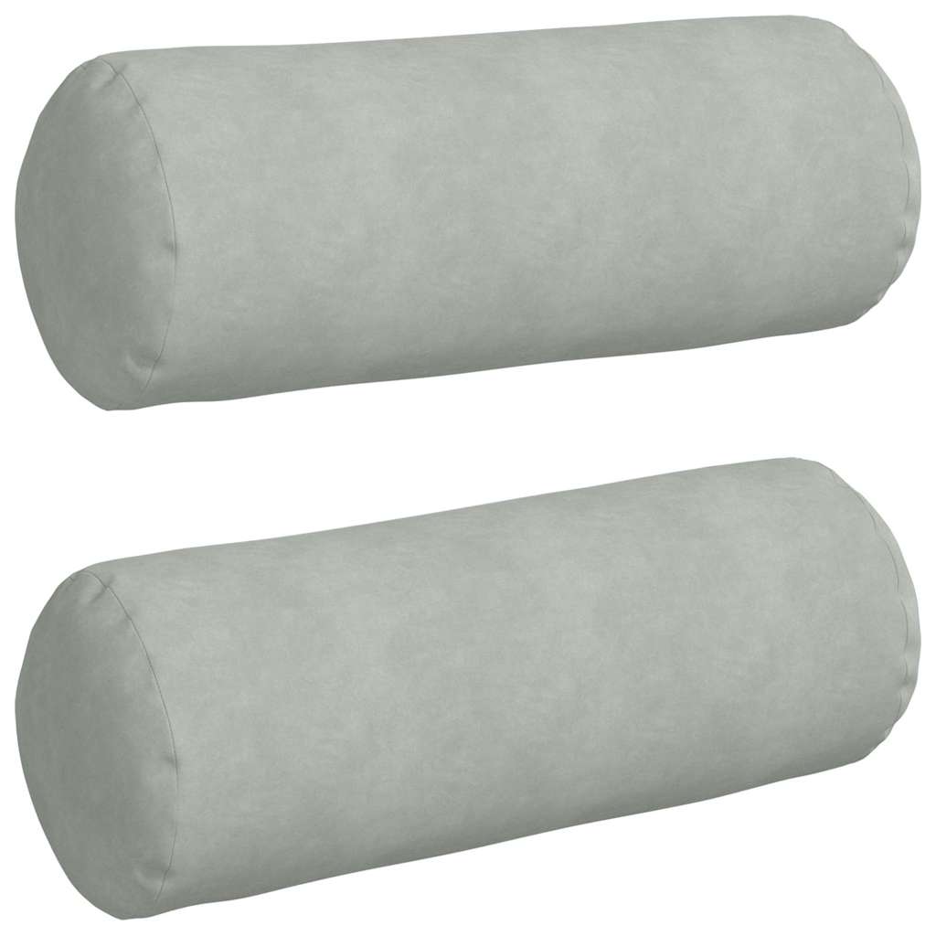Cuscini a rullo 2 pcs Grigio chiaro Ã˜ 25 x 70 cm