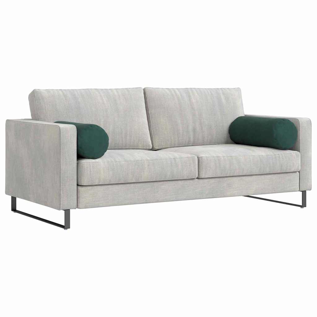 Cuscini a rullo 2 pcs Verde Scuro Ã˜ 25 x 70 cm Tessuto in Cords