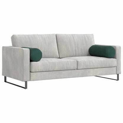 Cuscini a rullo 2 pcs Verde Scuro Ã˜ 25 x 70 cm Tessuto in Cords