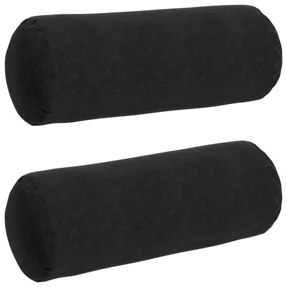 Cuscini a rullo 2 pcs Nero Ã˜ 25 x 70 cm Tessuto in Cords