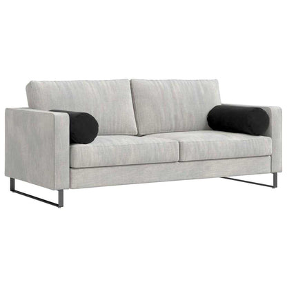 Cuscini a rullo 2 pcs Nero Ã˜ 25 x 70 cm Tessuto in Cords