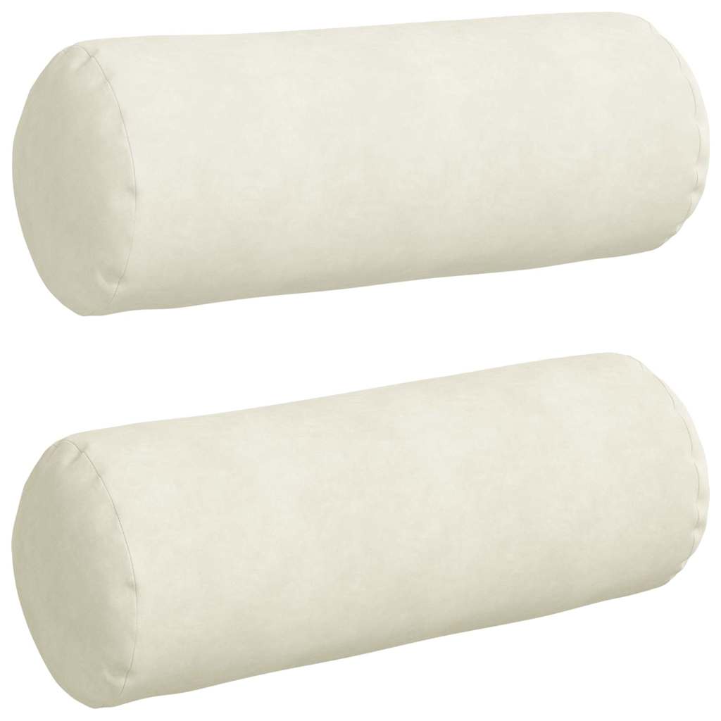 Cuscini a rullo 2 pcs Crema Ã˜ 25 x 70 cm Tessuto in Cords