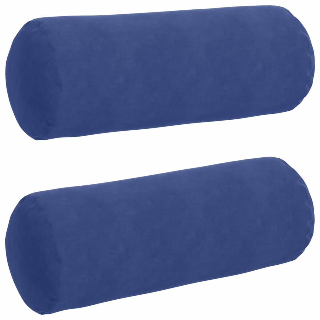 Cuscini a rullo 2 pcs Blu Polizia ÃƒËœ 25 x 70 cm Tessuto in Cords