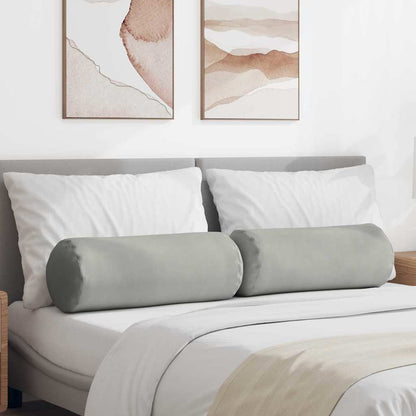 Cuscini a rullo 2 pcs Grigio chiaro Ã˜ 25 x 70 cm