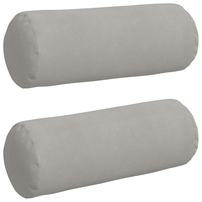Cuscini a rullo 2 pcs Grigio chiaro Ã˜ 25 x 70 cm