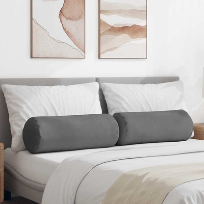 Cuscini a rullo 2 pcs Grigio scuro Ã˜ 25 x 70 cm
