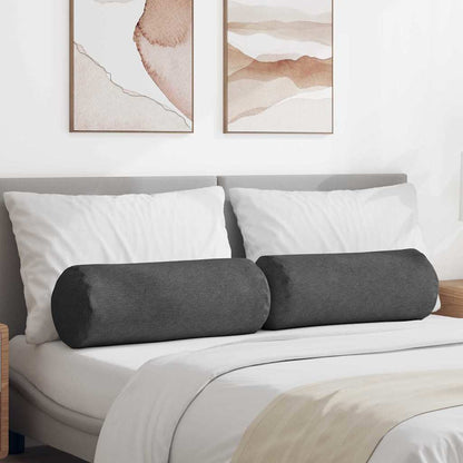 Cuscini a rullo 2 pcs Grigio scuro Ã˜ 25 x 70 cm