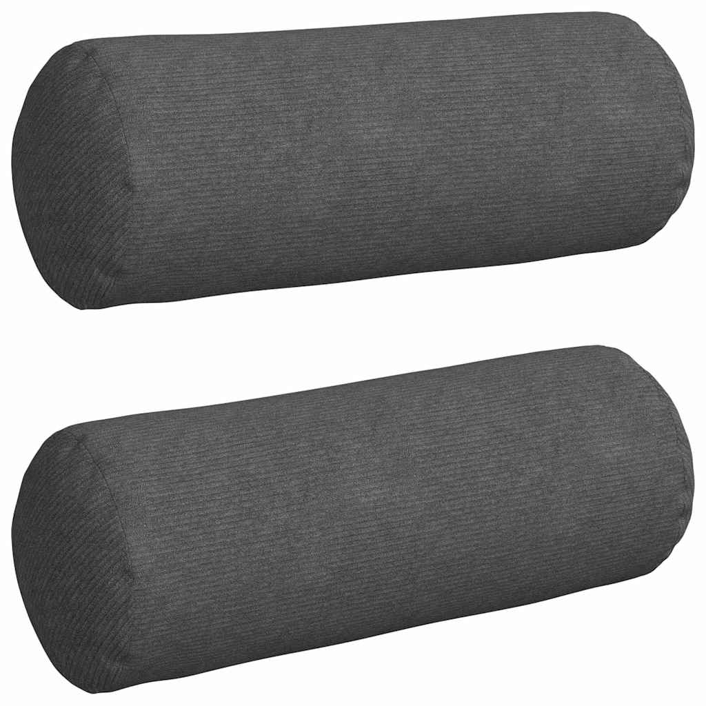 Cuscini a rullo 2 pcs Grigio scuro Ã˜ 25 x 70 cm