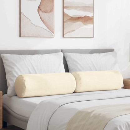 Cuscini a rullo 2 pcs Crema Ã˜ 25 x 70 cm Tessuto in Cords