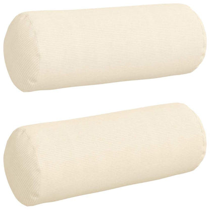 Cuscini a rullo 2 pcs Crema Ã˜ 25 x 70 cm Tessuto in Cords