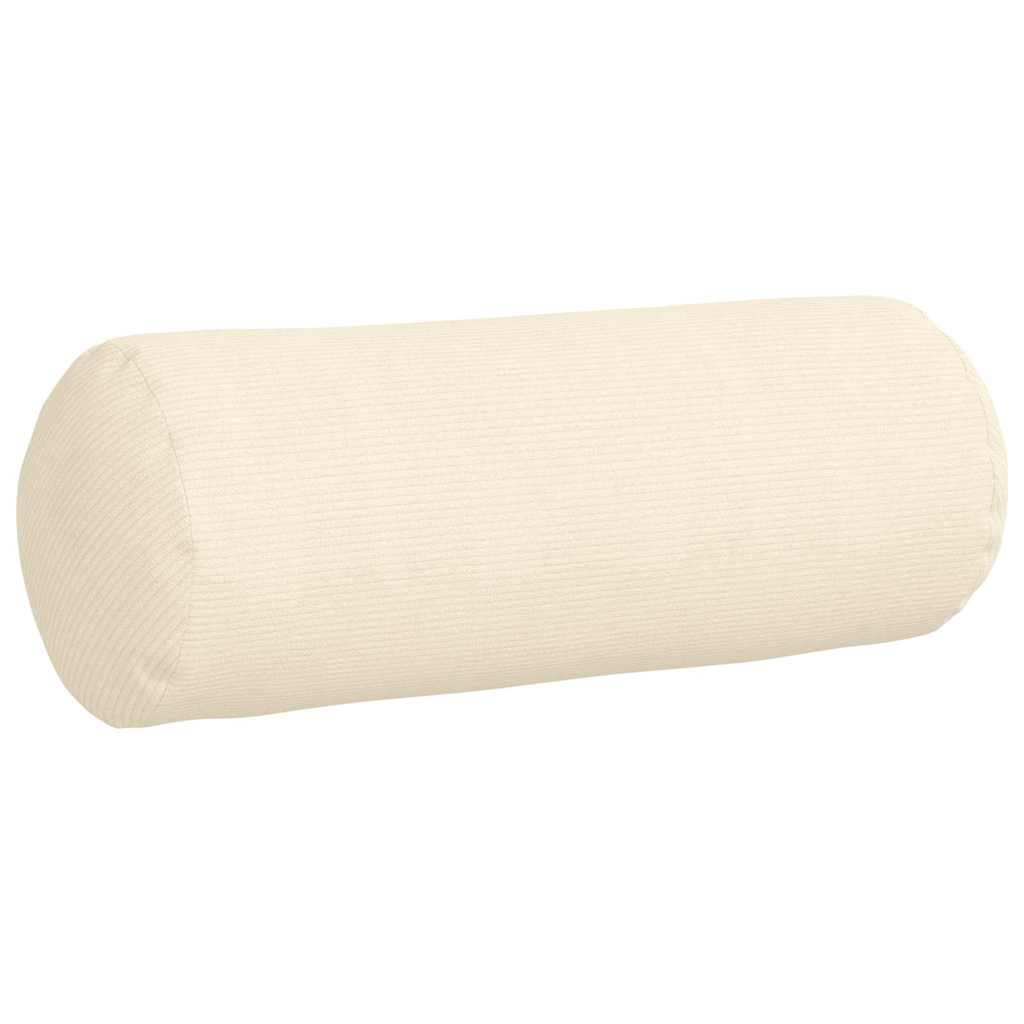 Cuscini a rullo 2 pcs Crema Ã˜ 25 x 70 cm Tessuto in Cords