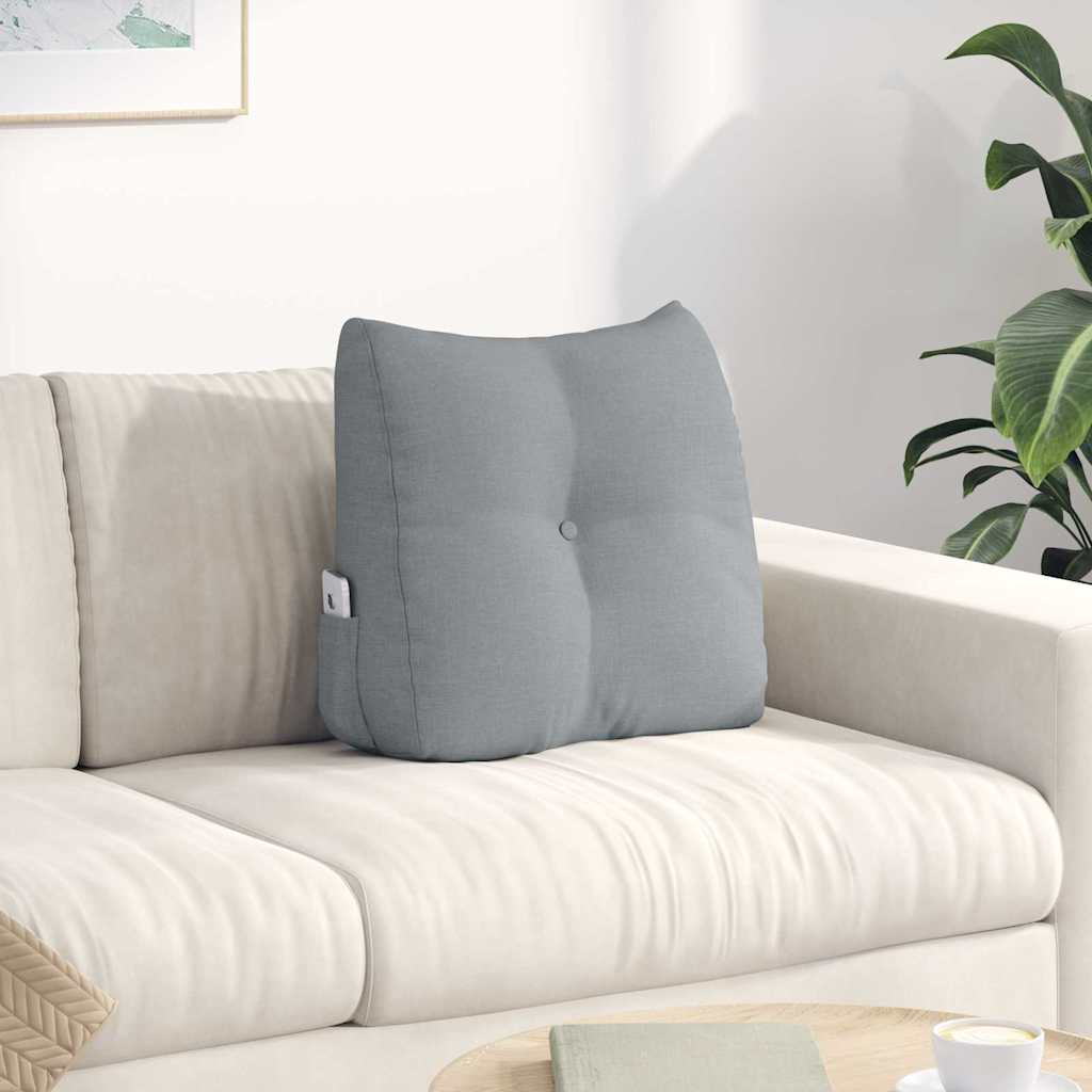 Cuscino per Schiena Grigio chiaro 45 x 24 x 50 cm Tessuto