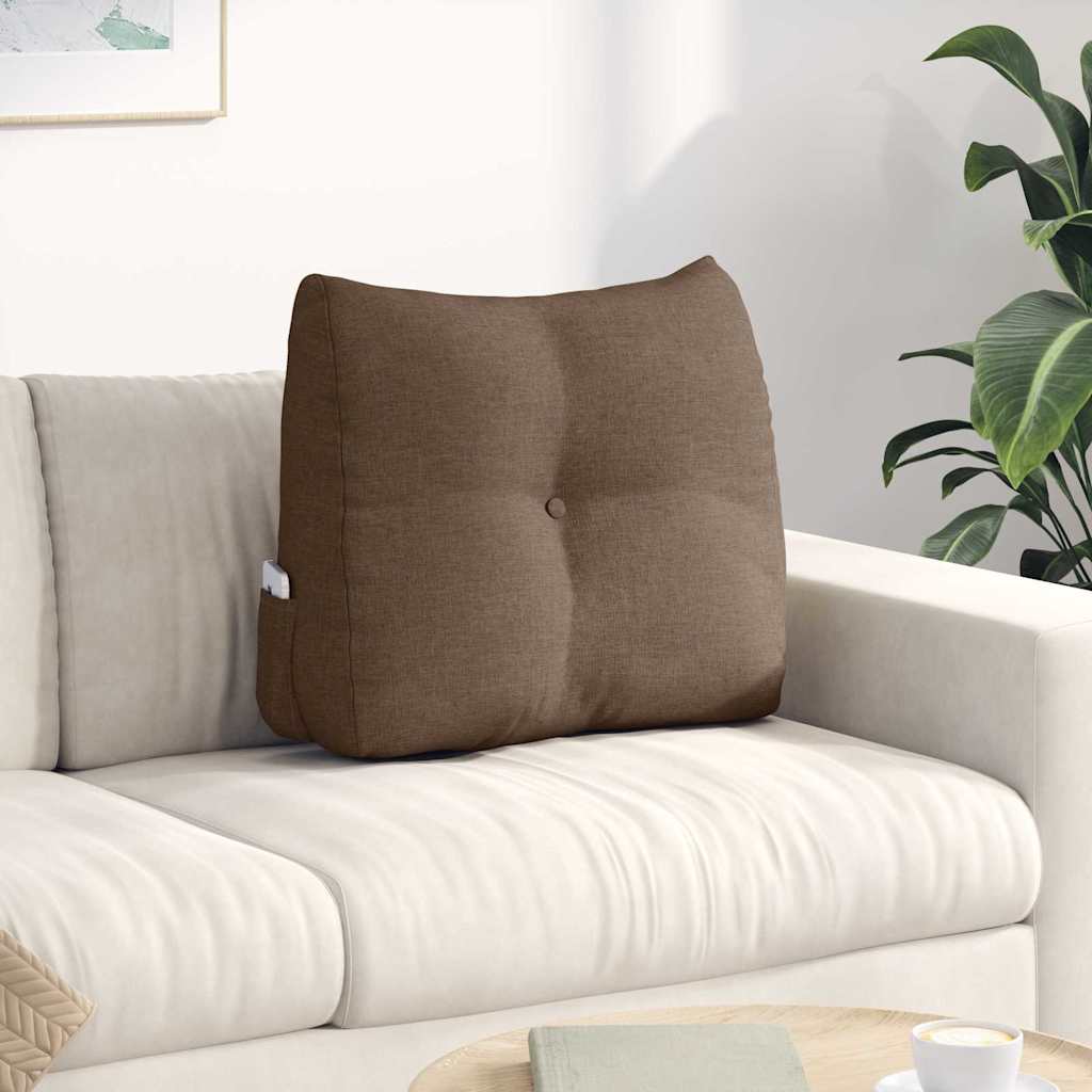Cuscino per Schiena Marrone 60 x 24 x 50 cm Tessuto