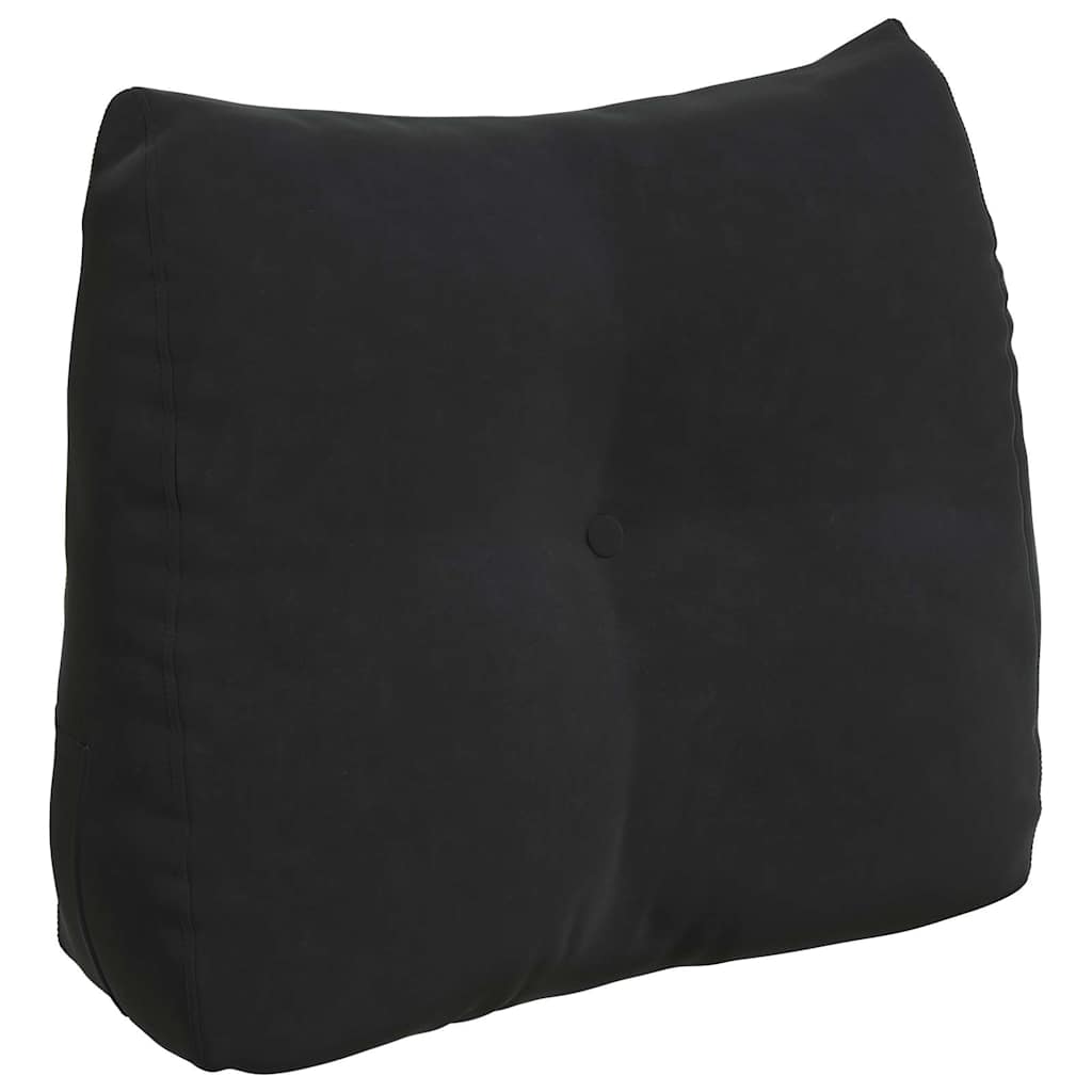 Cuscino per Schiena Nero 60 x 24 x 50 cm Velluto
