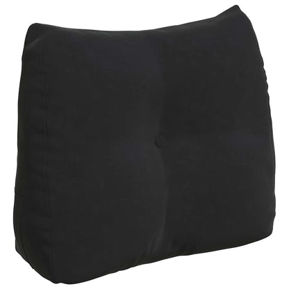 Cuscino per Schiena Nero 60 x 24 x 50 cm Velluto