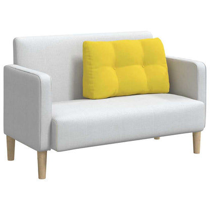 Cuscino per Schiena Giallo Chiaro 80 x 24 x 50 cm Tessuto