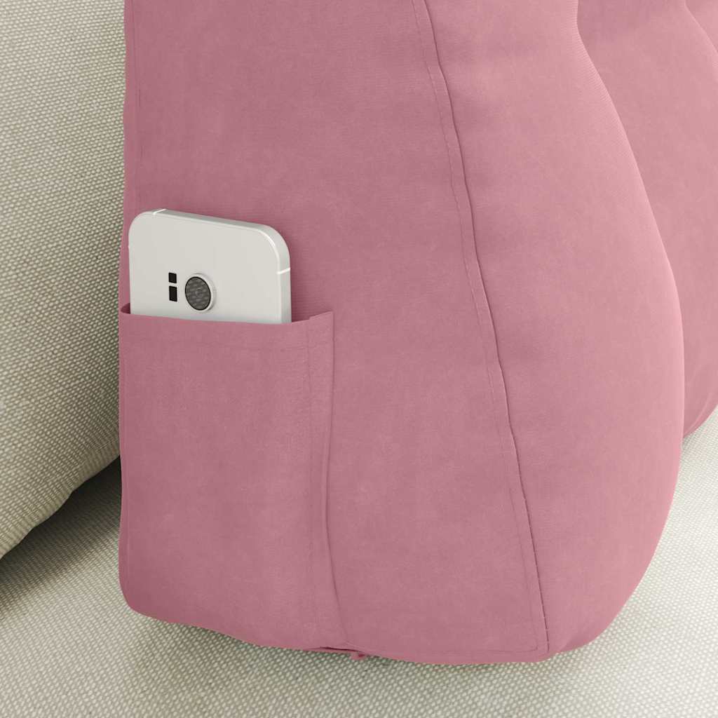 Cuscino per Schiena Rosa 80 x 24 x 50 cm Velluto