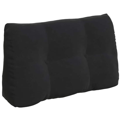 Cuscino per Schiena Nero 80 x 24 x 50 cm Velluto