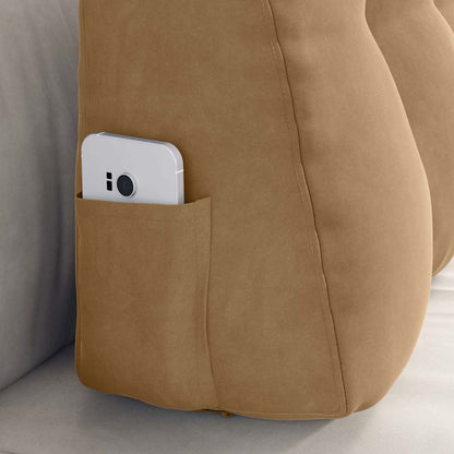 Cuscino per Schiena Marrone 80 x 24 x 50 cm Velluto