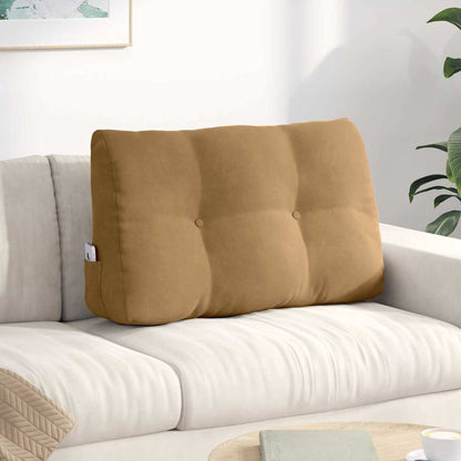 Cuscino per Schiena Marrone 80 x 24 x 50 cm Velluto