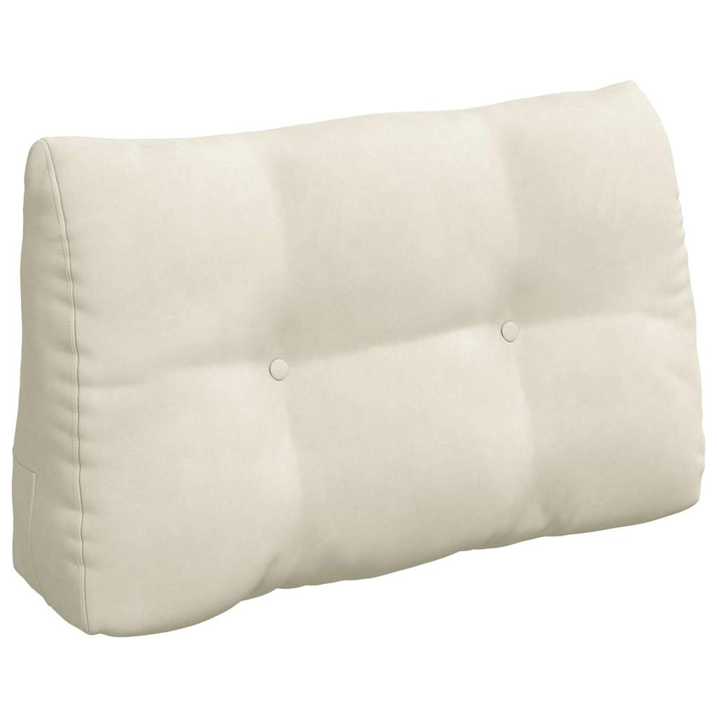 Cuscino per Schiena Crema 80 x 24 x 50 cm Velluto