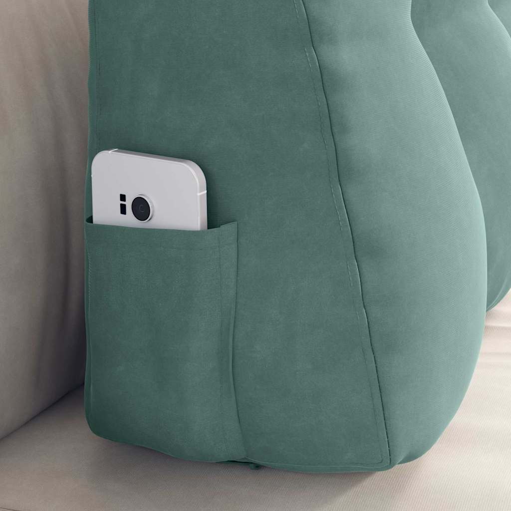 Cuscino per Schiena Verde Mare 80 x 24 x 50 cm Velluto