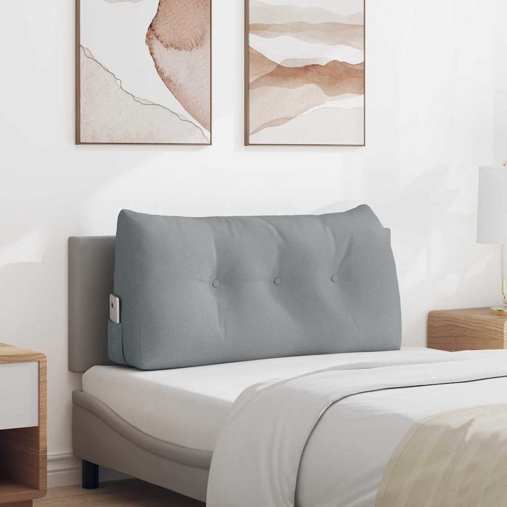 Cuscino per Schiena Grigio chiaro 100 x 24 x 50 cm Tessuto