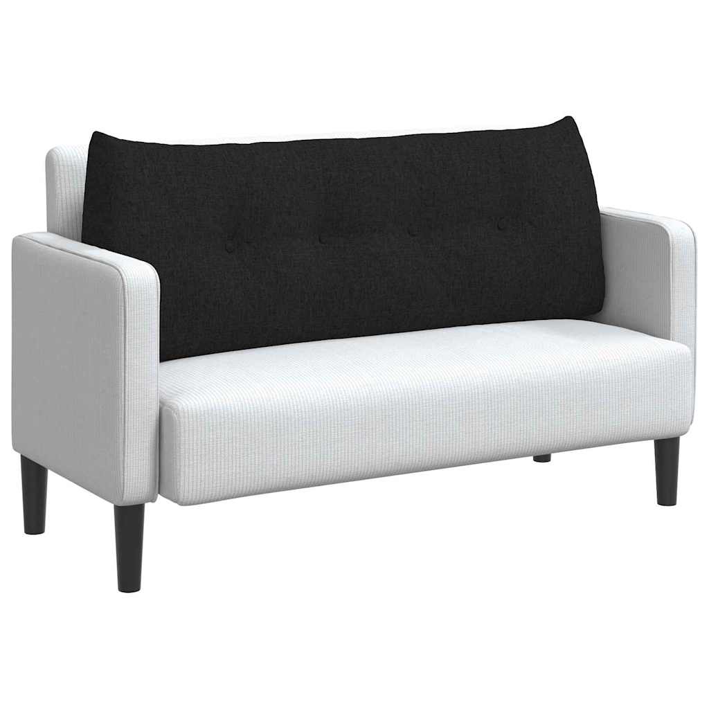 Cuscino per Schiena Nero 120 x 24 x 50 cm Tessuto