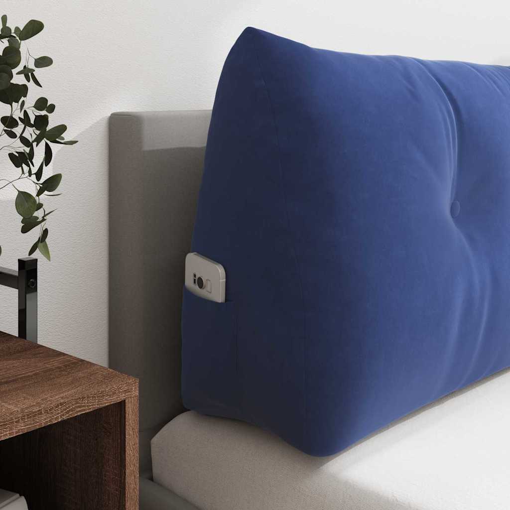 Cuscino per Schiena Blu Polizia 120 x 24 x 50 cm Velluto